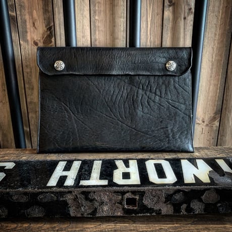 Dutch Leather Company × MASAYOSHI clutch bag（L）【BLACK series】
