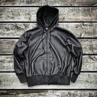 MOSSIR【Lornellia /ﾛｰﾈﾘｱ】washable leather full zip hoodie jacket(ﾌｧｲﾝｸﾘｰｸ)
