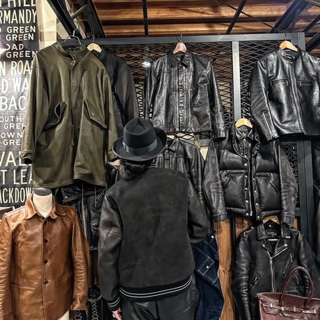 CWORKS【Leaward / ﾘﾜｰﾄﾞ】All Deer Leather Award jacket(BLACK)