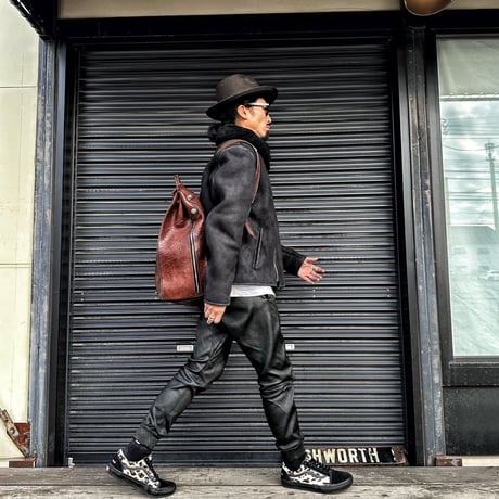 CWORKS【Dout / ﾀﾞｳﾄ】 Mouton riders jacket (BLACK) FINE CREEK