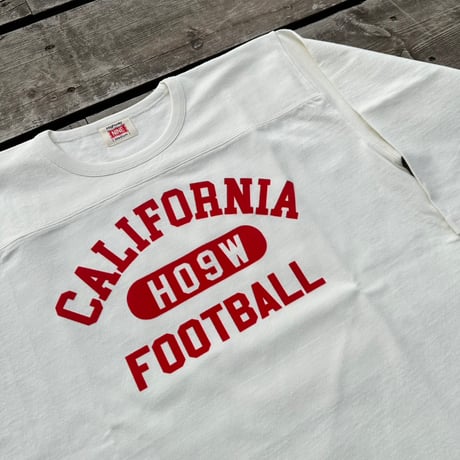 HIGHWAY NINE ハイウェイナイン  10/-TENJIKU ROUGH FIT FOOT BALL PRINT Tee「CALIFORNIA」
