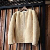 CWORKS【Bouton / ﾊﾞｰﾄﾝ】 Mouton collarless jacket (IVORY) FINE CREEK