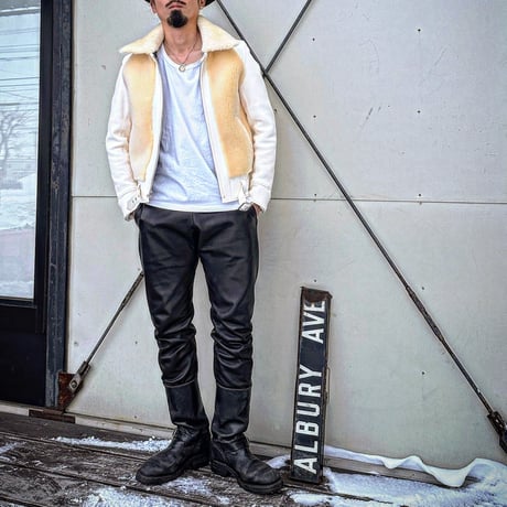 MOSSIR【Lender / ﾚﾝﾀﾞｰ】washable leather sweat pants(ﾌｧｲﾝｸﾘｰｸ)