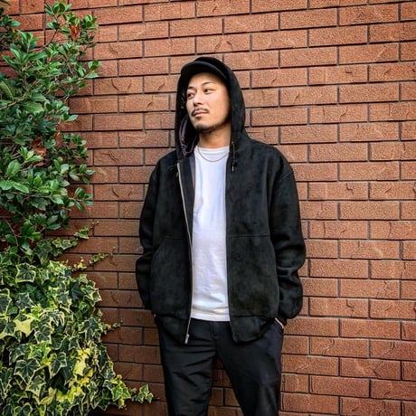CWORKS【Crispy / ｸﾘｽﾋﾟｰ 】Deer suede (BLACK)(FINE CREEK )