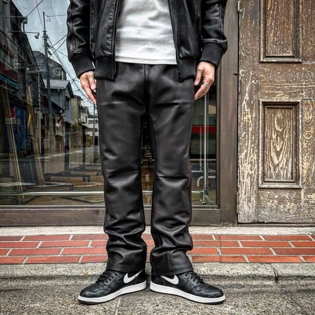 MOSSIR【Lalk / ﾗﾙｸ】washable leather track pants(ﾌｧｲﾝｸﾘｰｸ)