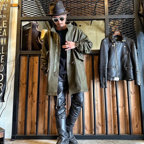 CWORKS【Ltail / ﾙﾃｰﾙ】Leather M65 fishtail（OLIVE）(FINE CREEK ) 2025年10月末～2026年6月末入荷予定！！ご予約