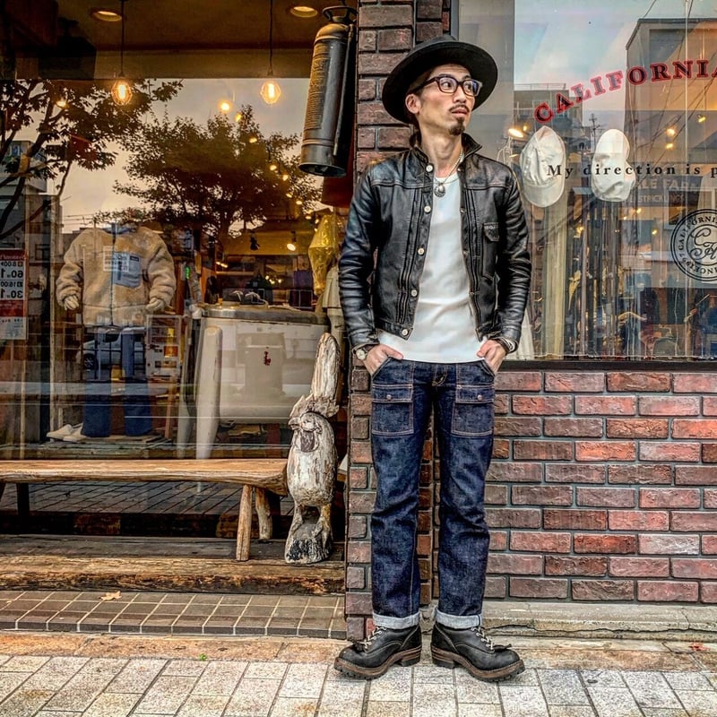 ブルーナボイン×Maps 別注 リアルレザー ウエスタンシャツ 1 茶 希少 BRU NA BOINNE (ブルーナボイン) カタルニアT