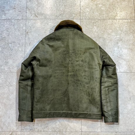 CWORKS【Scope】All Leather N-1 deck jacket OLIVE  ( horse / mouton ) 2026年４月末～2026年１２月末入荷予定！！ご予約