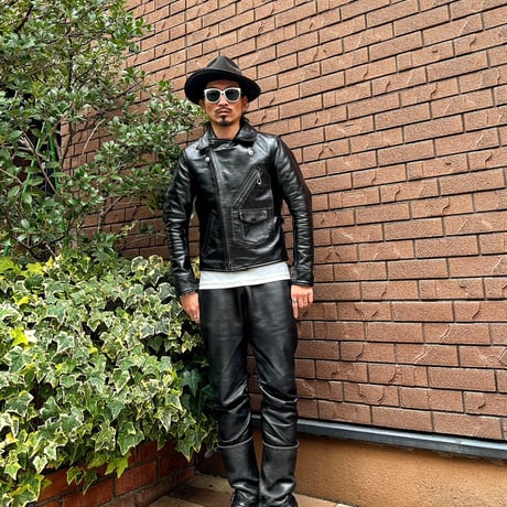 FINE CREEK ＆CO【Billheimer / ﾋﾞﾙﾊｲﾏｰ】Double AVIATOR JKT (horse)BLACK 2026年2月末～2026年12月末入荷予定！！ご予約