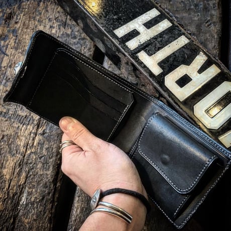 Dutch Leather Company × MASAYOSHI billfold【BLACK series】