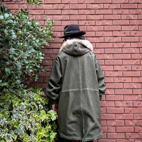 CWORKS【Lur / ﾙﾙ】Leather M65用 hood（OLIVE）(FINE CREEK )