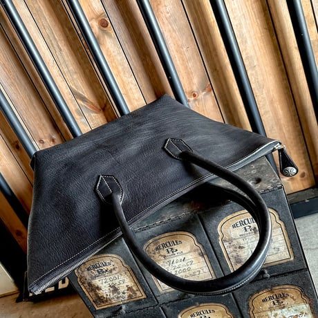 Dutch Leather Company × MASAYOSHI Zip Tote Bag【BLACK series】