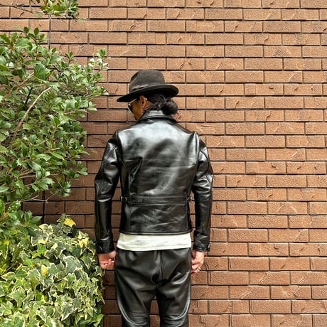 FINE CREEK ＆CO【Billheimer / ﾋﾞﾙﾊｲﾏｰ】Double AVIATOR JKT (horse)BLACK 2026年2月末～2026年12月末入荷予定！！ご予約