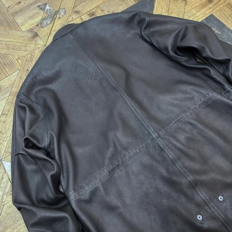 CWORKS【Ltail / ﾙﾃｰﾙ】Leather M65 fishtail（BLACK）(FINE CREEK ) 2025年10月末～2026年6月末入荷予定！！ご予約