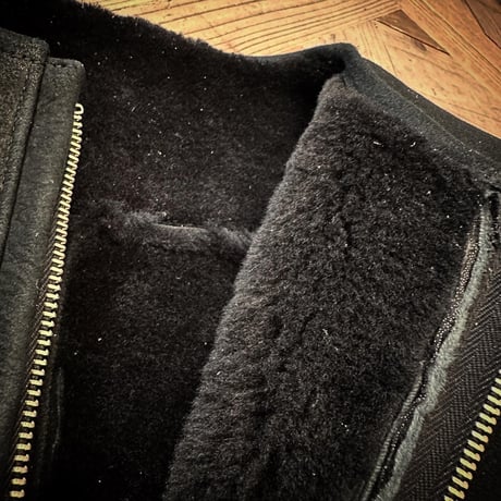 CWORKS【Bouton / ﾊﾞｰﾄﾝ】 Mouton collarless jacket (BLACK) FINE CREEK