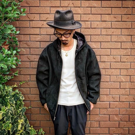 CWORKS【Crispy / ｸﾘｽﾋﾟｰ 】Deer suede (BLACK)(FINE CREEK )