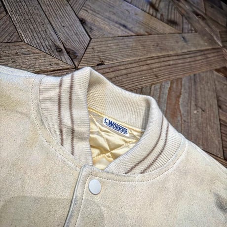 CWORKS【Leaward / ﾘﾜｰﾄﾞ】All Deer Leather Award jacket( IVORY)