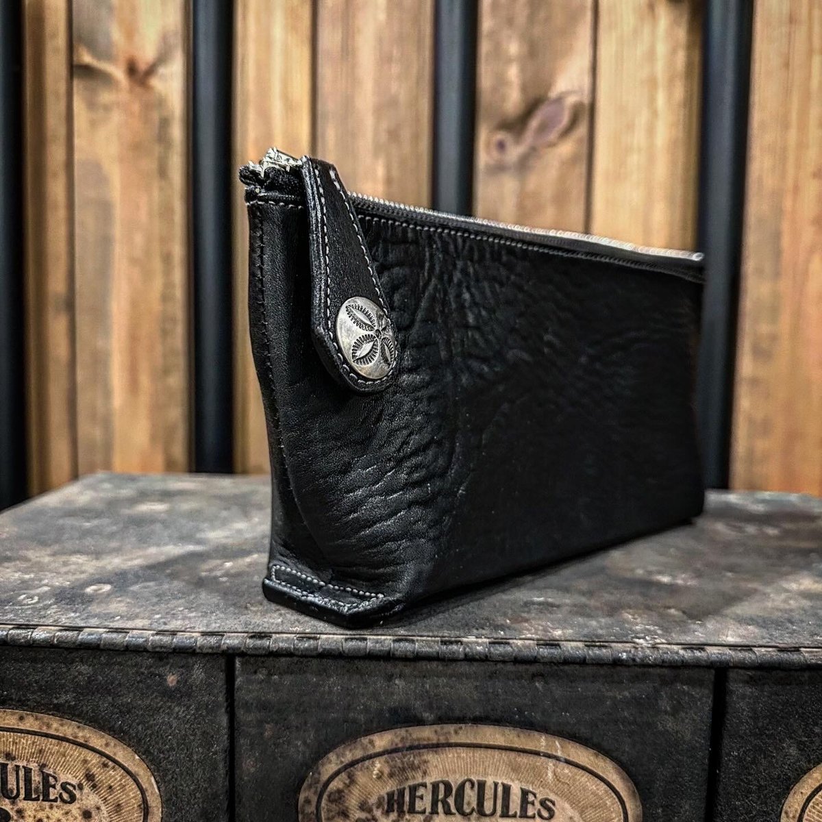 Dutch Leather Company × MASAYOSHI pouch【BLACK s