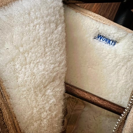 CWORKS【Bouton / ﾊﾞｰﾄﾝ】 Mouton collarless jacket (IVORY) FINE CREEK