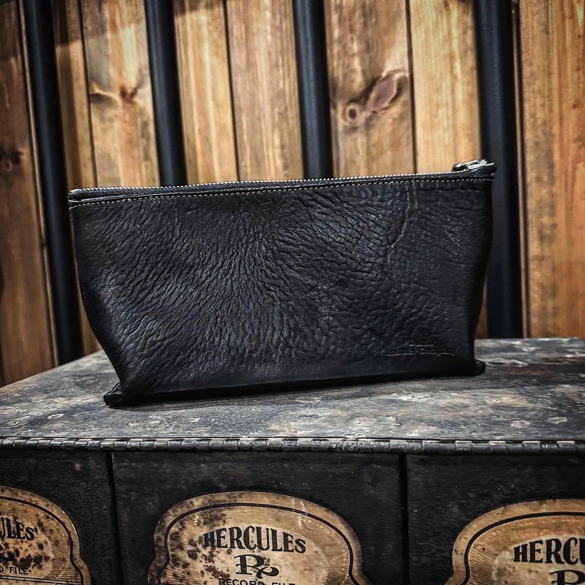 Dutch Leather Company × MASAYOSHI pouch【BLACK s