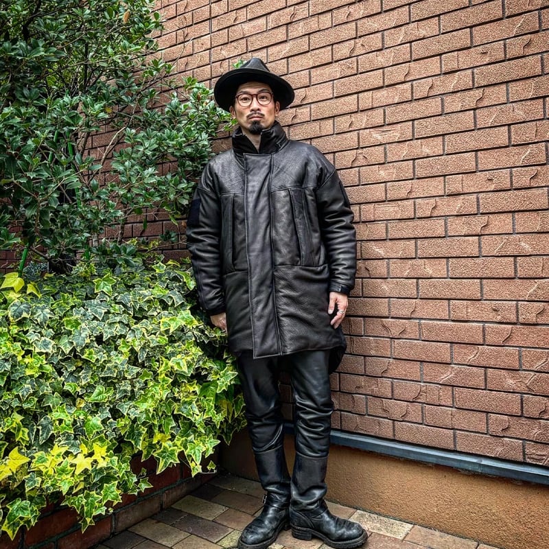CWORKS【Len / レン】Leather MONSTER PARKA (FINE CRE