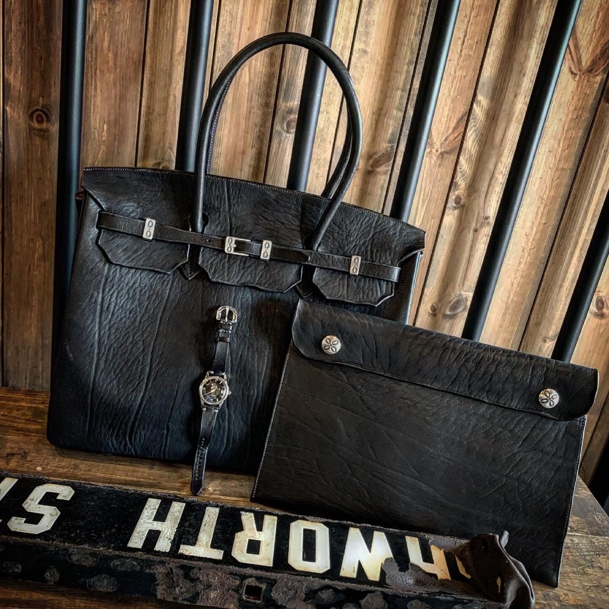 Dutch Leather Company × MASAYOSHI clutch bag（L）