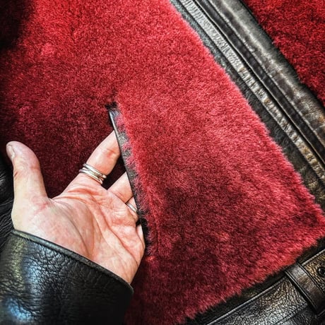 FINE CREEK ＆CO【Innocence / ｲﾉｾﾝｽ】grizzly JKT (Horse)（BLACK×RED）