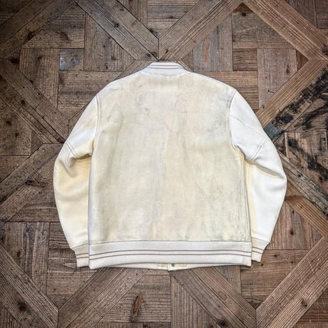 CWORKS【Leaward / ﾘﾜｰﾄﾞ】All Deer Leather Award jacket( IVORY)