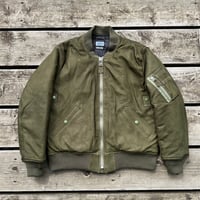 CWORKS【LEA】Leather MA-1 OLIVE (FINE CREEK )