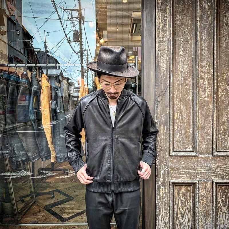 MOSSIR Lay washable leather track jacket