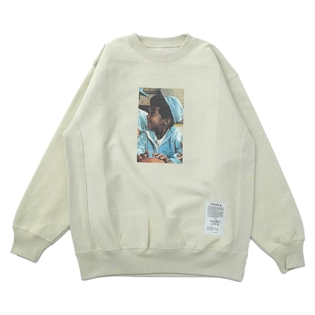ONORE■ / Burger Kids Crew Neck Sweat / BEIGE