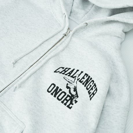 ONORE■ / CHALLENGER Zip Up Hoodie / ASH