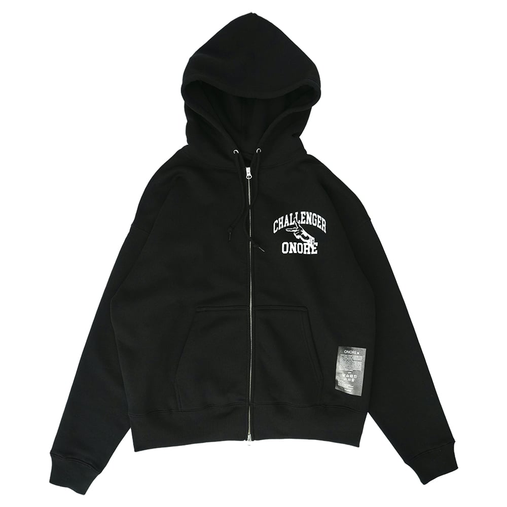 ONORE□ / CHALLENGER Zip Up Hoodie / BLACK | CHI