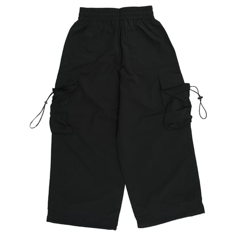 ONORE■ / Arch Logo Nylon Cargo Wide Pants / BLACK