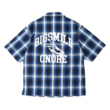 ONORE■ × BIG SMILE / PEACE HAND - HALF SLEEVES SHIRTS / NAVY