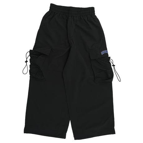 ONORE■ / Arch Logo Nylon Cargo Wide Pants / BLACK