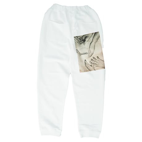 ONORE■ / Sticker Bomb Sweat Pants / WHITE