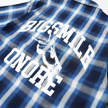 ONORE■ × BIG SMILE / PEACE HAND - HALF SLEEVES SHIRTS / NAVY