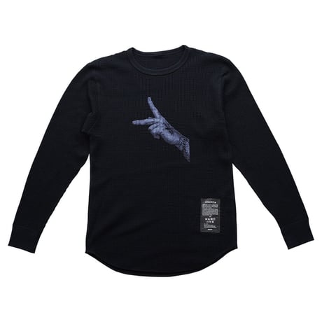 ONORE■ / "PEACE HAND" Thermal Long Sleeves / BLACK
