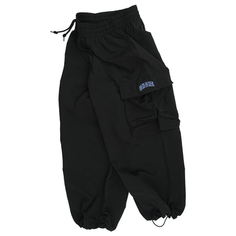 ONORE■ / Arch Logo Nylon Cargo Wide Pants / BLACK