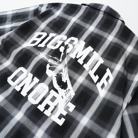 ONORE■ × BIG SMILE / PEACE HAND - HALF SLEEVES SHIRTS / BLACK