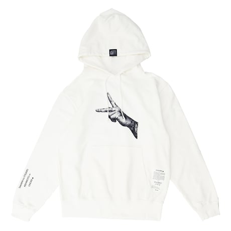 ONORE■ / Peace Hand - Sweat Hoodie / WHITE