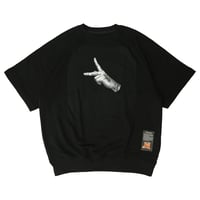 ONORE■ / Peace Hand - Half Sleeves Sweat / BLACK