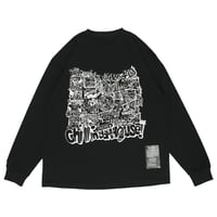 ONORE■ / CHILLINDAHOUSE 19th 4コマ - L/S Tee / BLACK