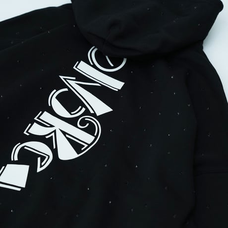 ONORE■ / Raw Type Logo Pullover Hoodie - CUSTOM - / BLACK