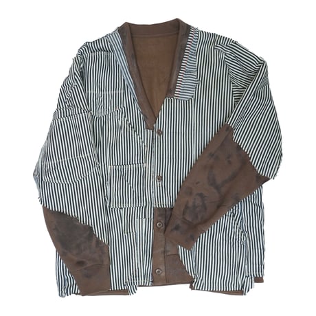 Remake - Custom Cardigan / BROWN×HICKORY