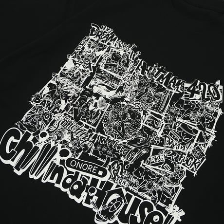 ONORE■ / CHILLINDAHOUSE 19th 4コマ Tee / BLACK