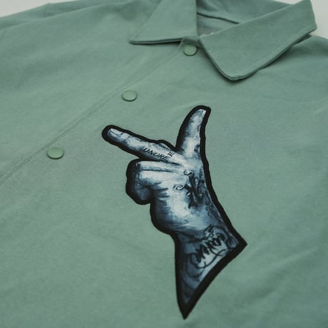 ONORE■ / Peace Hand Cotton Coach Jacket / Vintage Green