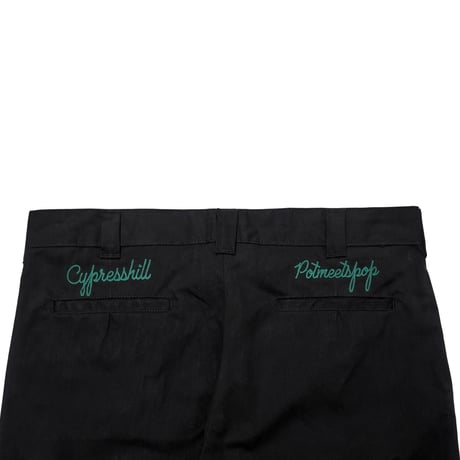 POT MEETS POP × CYPRESS HILL / SKULL & COMPASS WORK PANTS / BLACK