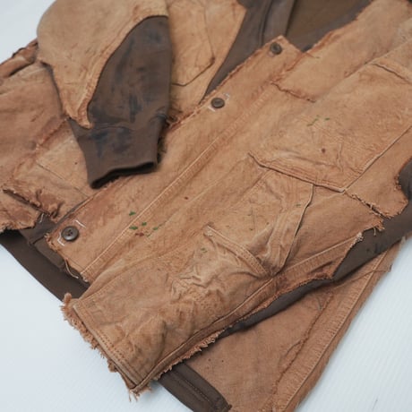 Remake - Custom Cardigan / BROWN×DUCK CANVAS